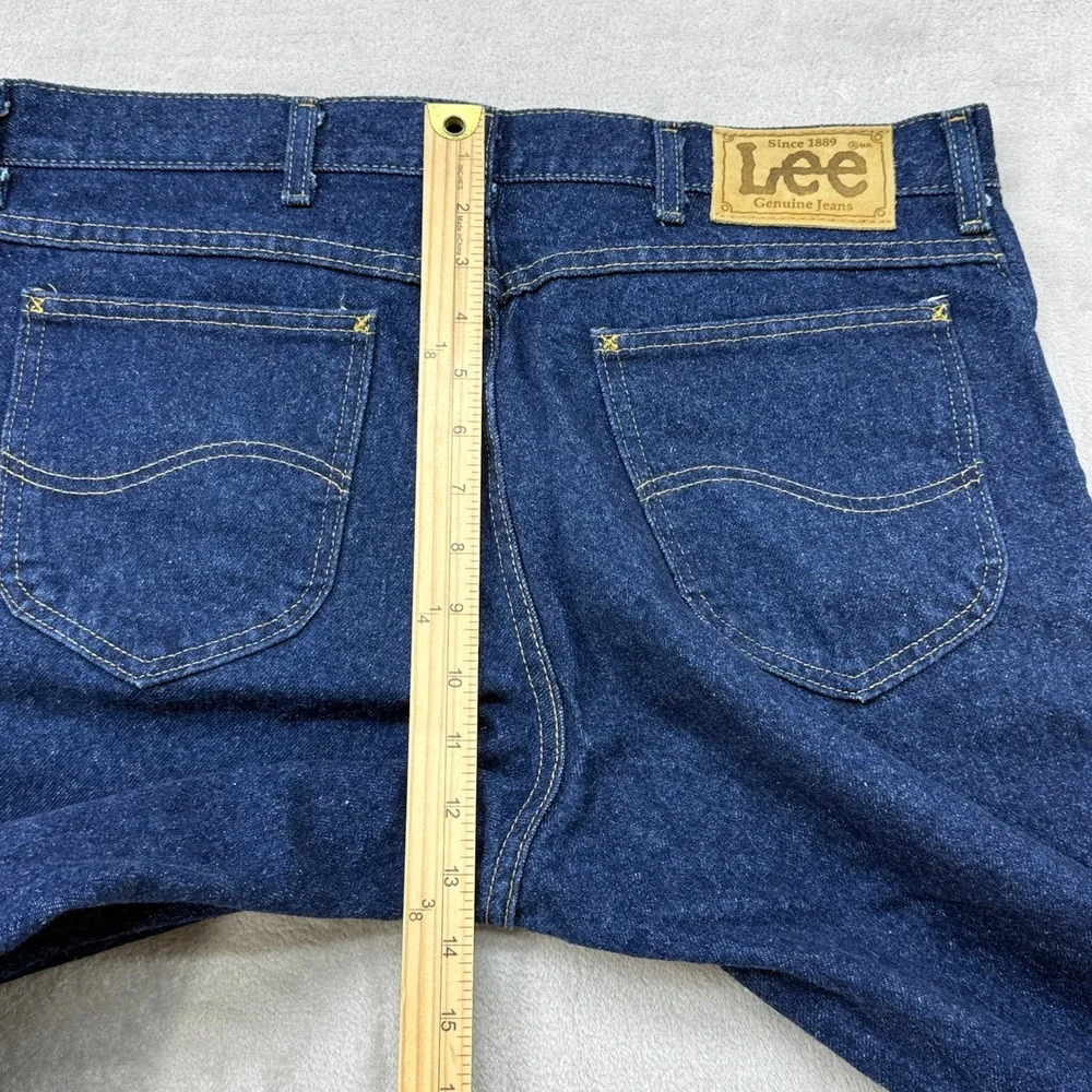 Vintage Lee Regular Fit Jeans Mens 36x32 Blue Straight Leg Denim Made in USA